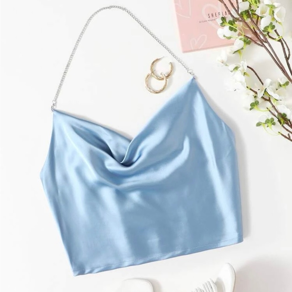 Light blue top